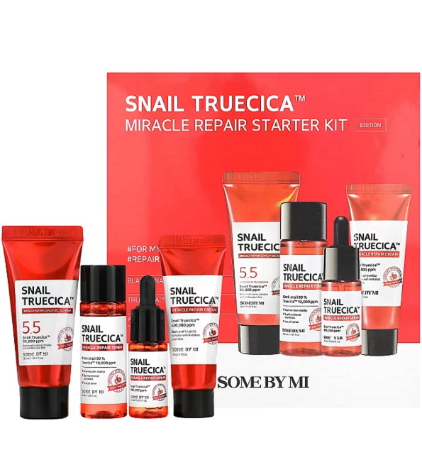 Some By Mi Miracle Pack Repair Starter Gel Nettoyant 30ml + Miracle Tonique 30ml + Repair Serum 10ml + Miracle Creme 20g