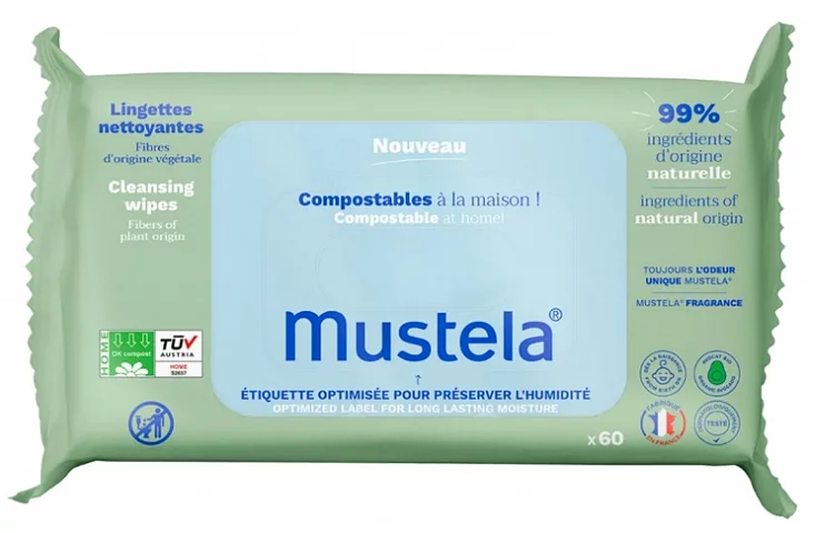 MUSTELA LINGETTES NETTOYANTES PEAU NORMALE A L'AVOCAT BOITE DE 70