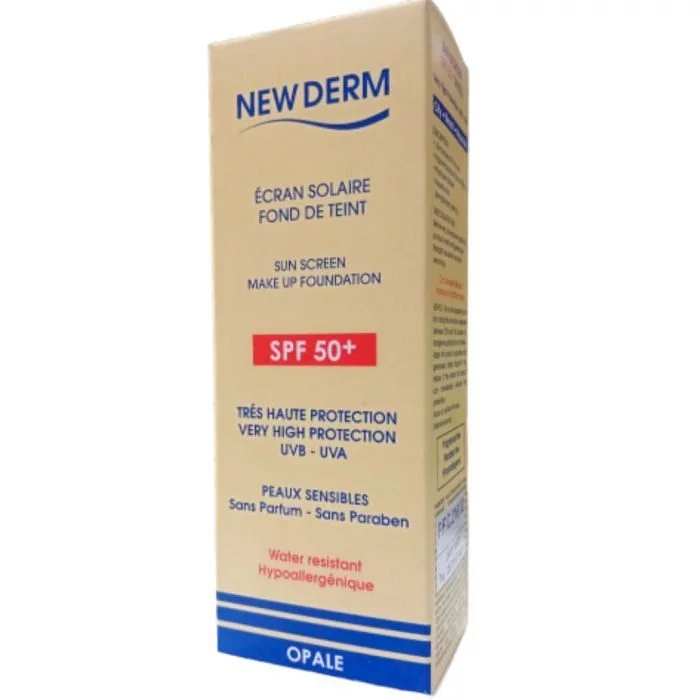 NEW DERM ECRAN SOLAIRE FOND DE TEINT SPF50+ 50ML OPALE