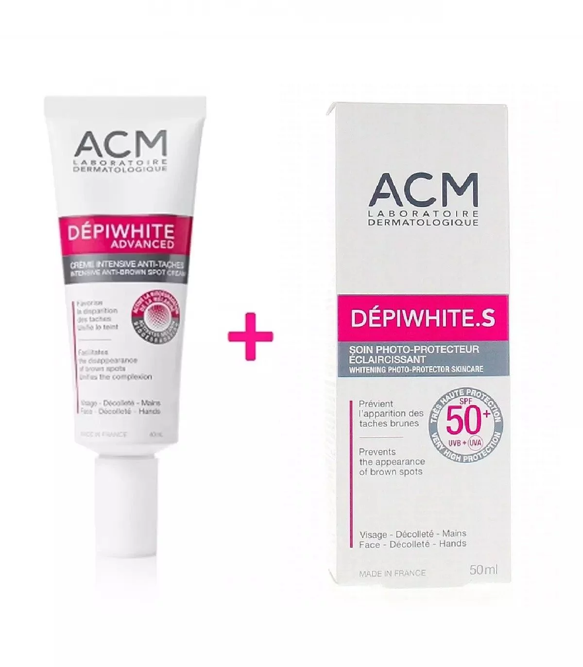 Acm Pack Depiwhite Advanced Creme Intensive Anti Taches 40ml + Acm Depiwhite.s Ecran Eclaircissant 50ml