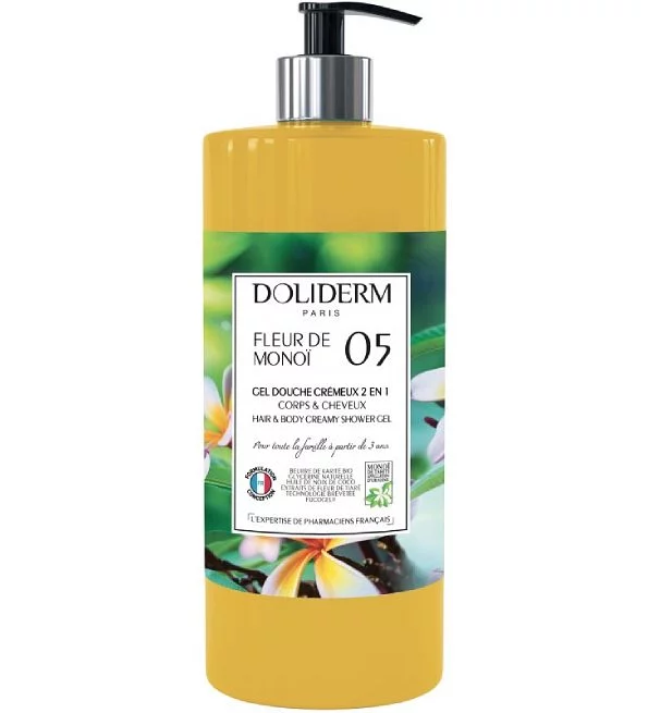 Doliderm 05 Gel Douche Fleur De MonoÏ 2 En 1 Corps & Cheveux 1l