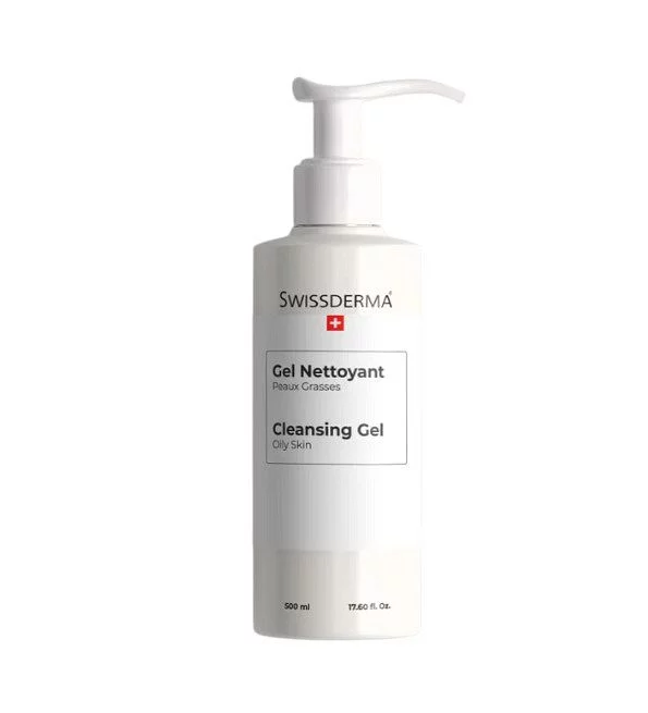 SWISSDERMA GEL NETTOYANT PEAUX GRASSES 500ML