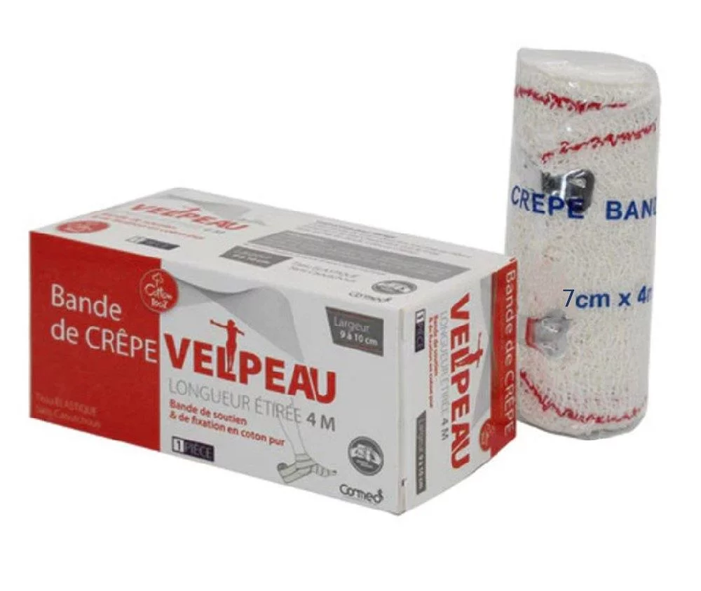 Crepe Velpeau Largeur 6-7cm Rouge