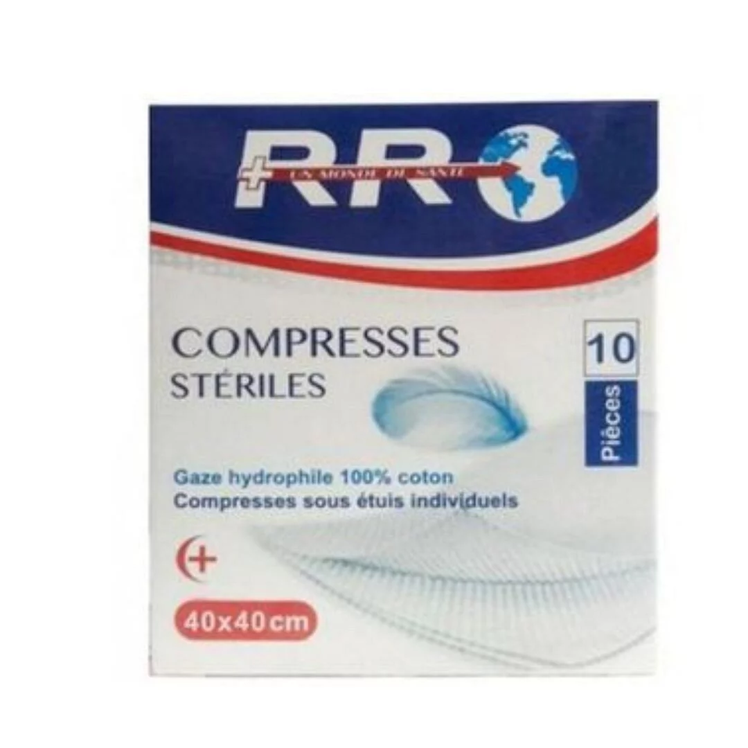 RR COMPRESSE STERILE 40CM*40CM BOITE DE 10