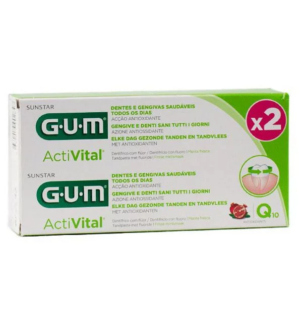 GUM ACTIVITAL PACK DUO DENTIFRICE 75ML*2