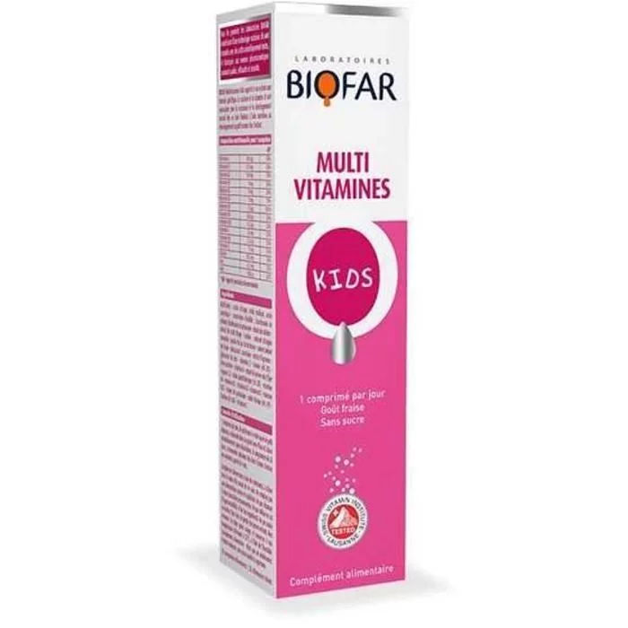 BIOFAR KIDS MULTIVITAMINES BOITE DE 20 COMPRIMES EFFERVESCENTS