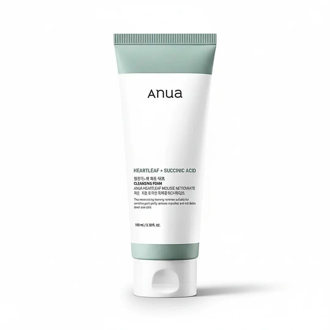 ANUA HEARTLEAF + SUCCINIC MOUSSE NETTOYANTE HYDRATANTE SUCCINIQUE 150ML