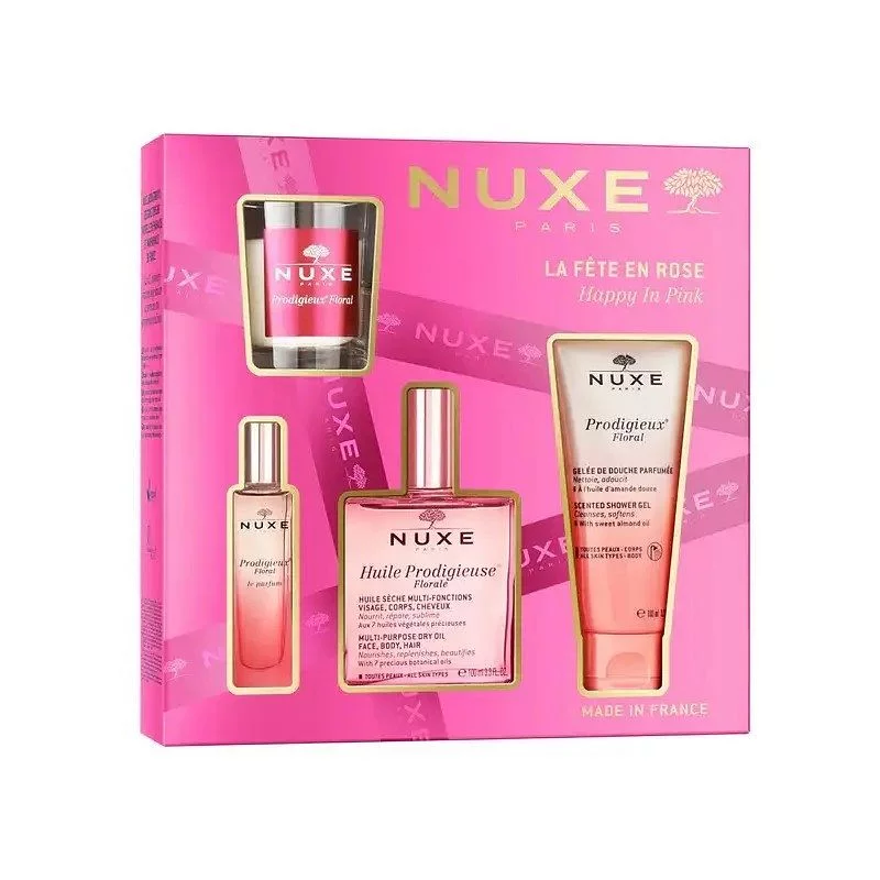 Nuxe Coffret La Fete En Rose Huile Prodigieuse 100ml + Prodigieux Gelee De Douche Parfumee 100ml