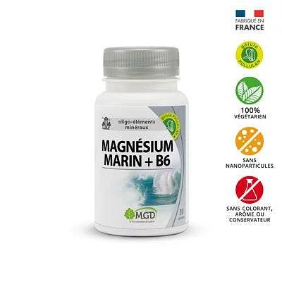 MGD MAGNESIUM MARIN + B6 BOITE DE 30 GELULES