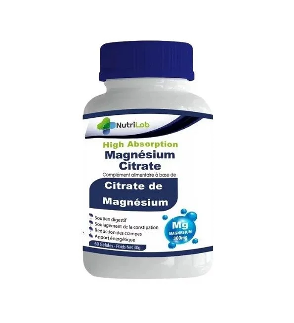 Nutrilab Magnesium Citrate 300mg Boite De 60 Gelules