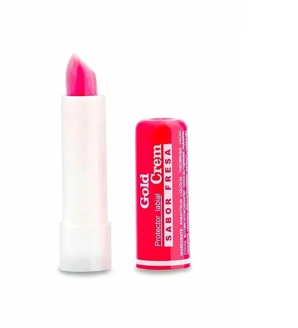 Gold Creme Protector Labial Fraise Rose