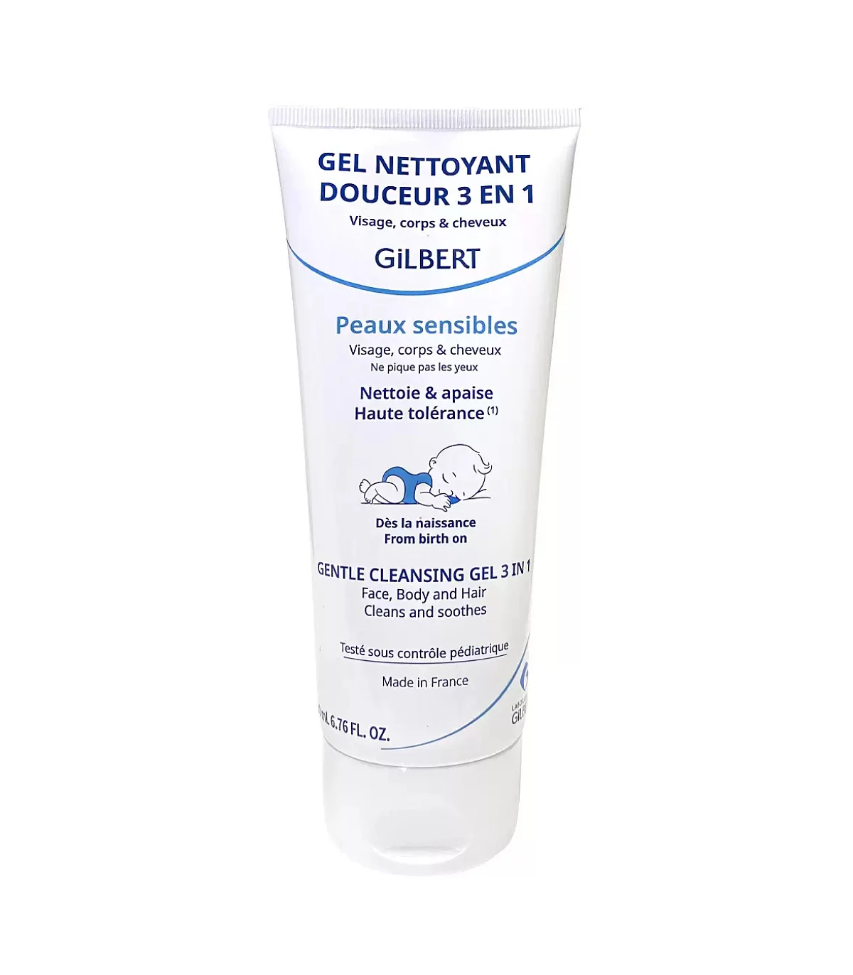 Gilbert Gel Nettoyant Douceur 3en1 Visage Corps Et Cheveux Des La Naissance 200ml