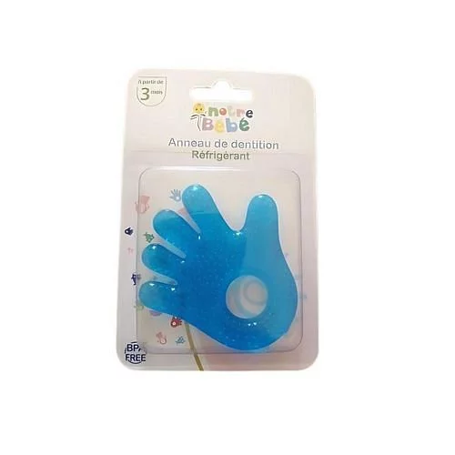 NOTRE BEBE ANNEAU DE DENTITION REFRIGERANT MAIN  BLEU REFERENCE BD253-4