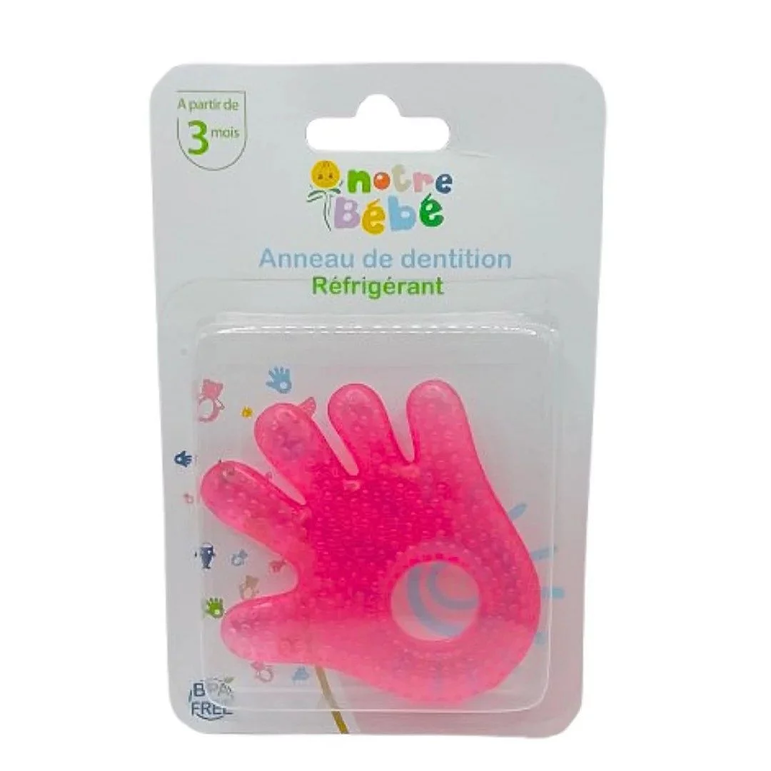 NOTRE BEBE ANNEAU DE DENTITION REFRIGERANT MAIN ROSE REFERENCE BD253-4
