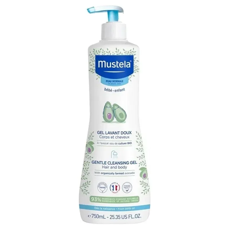 MUSTELA GEL LAVANT DOUX CORPS ET CHEVEUX AVOCAT 750ML