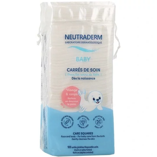 NEUTRADERM CARRE DE SOIN BABY BOITE DE 100