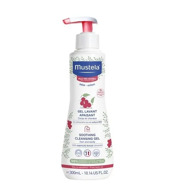 MUSTELA GEL LAVANT APAISANT CORPS ET CHEVEUX PEAU TRES SENSIBLE 300ML