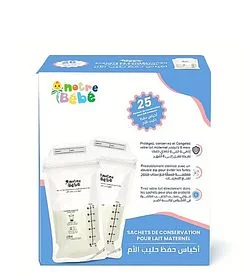 NOTRE BEBE SACHETS DE CONSERVATION LAIT MATERNEL BOITE DE 25