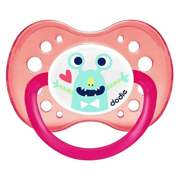 DODIE SUCETTE ANATOMIQUE FLUO MONSTRES JAUNE VERT FLUO MONSTRE ROSE +18MOIS REFERENCE NA60
