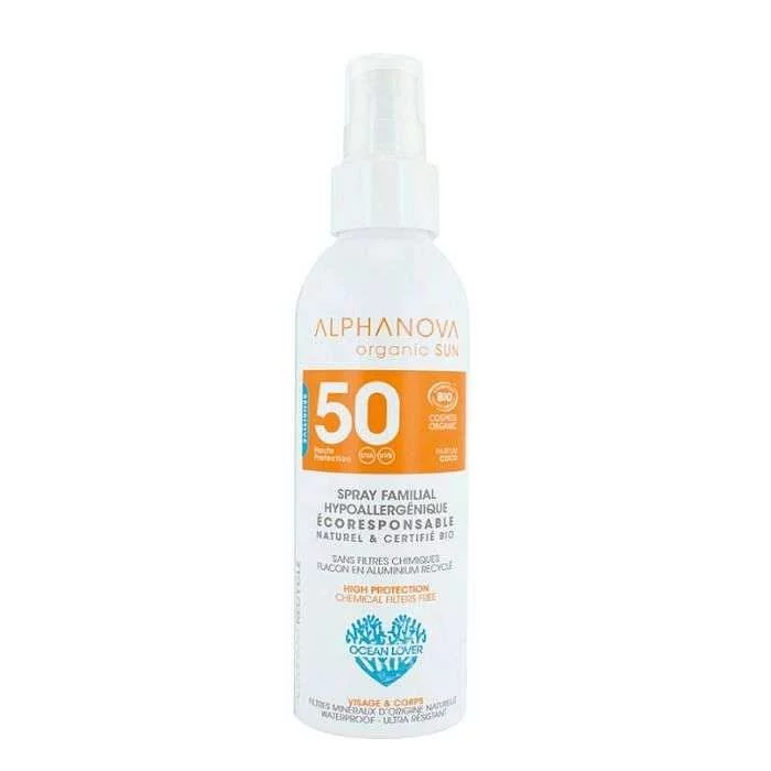 ALPHANOVA SPRAY SOLAIRE FAMILIAL BIO SPF50 150G