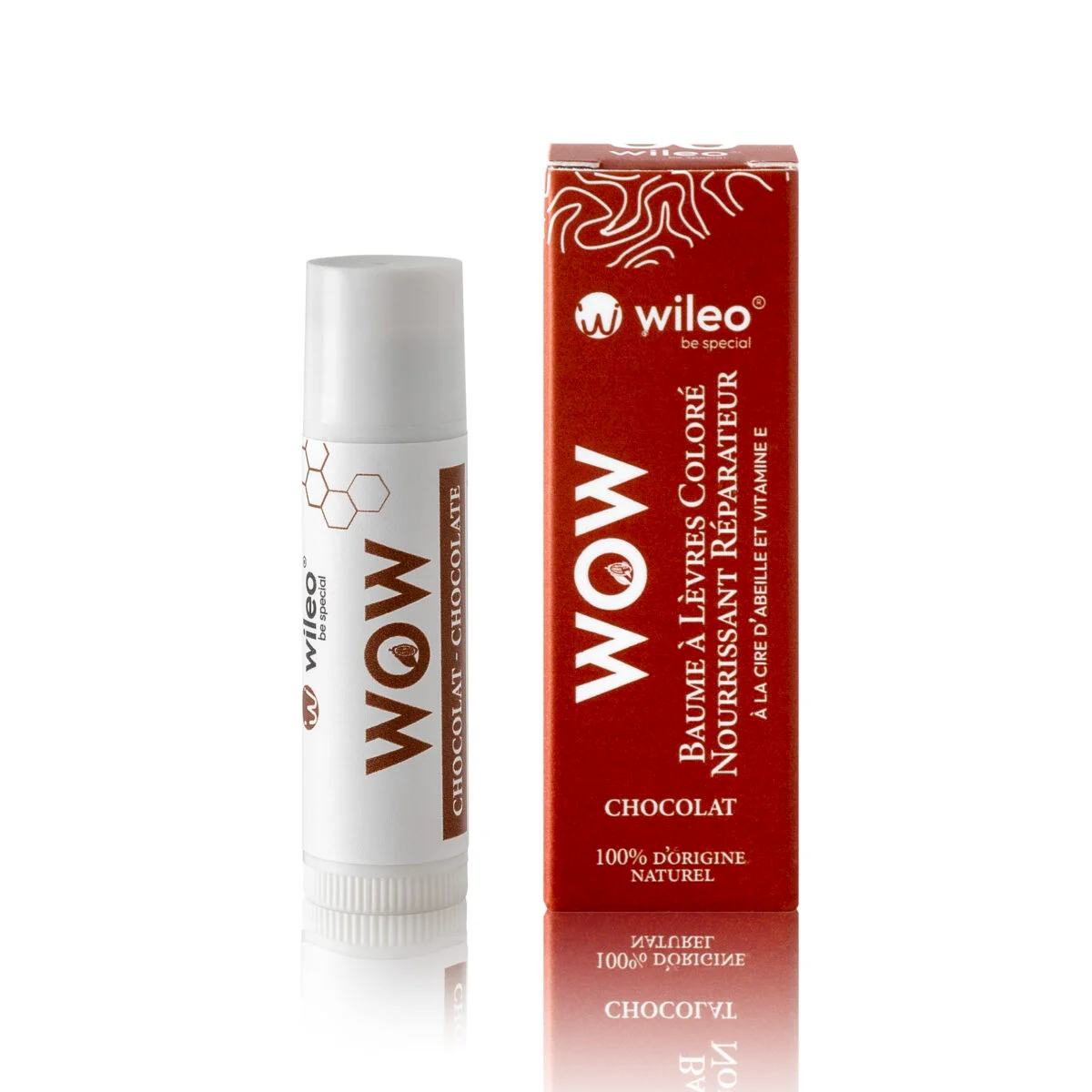 WILEO WOW BAUME A LEVRES COLORE NOURRISSANT REPARATEUR CHOCOLAT 5G