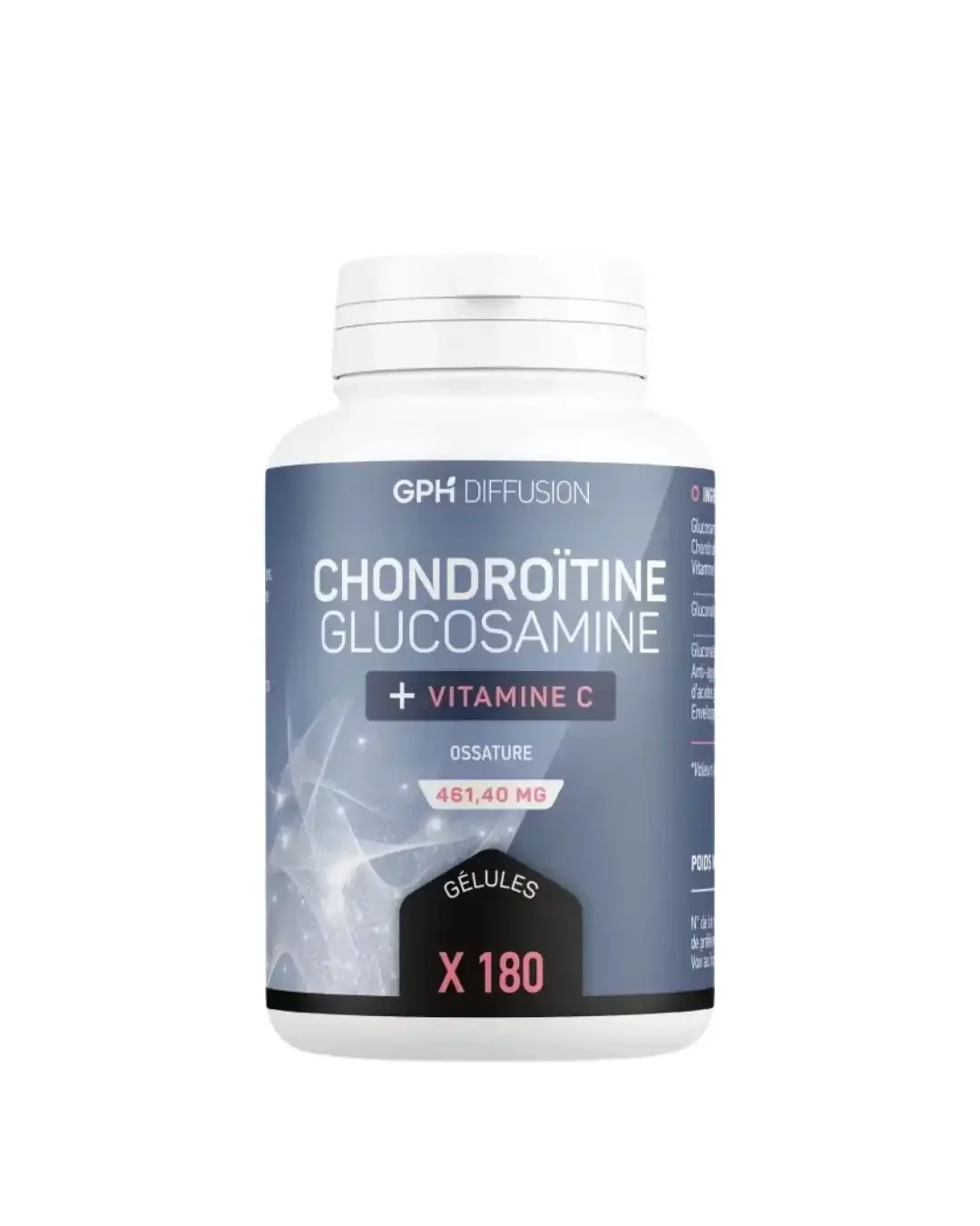 GPH DIFFUSION CHONDROITINE + GLUCOSAMINE 478.5MG BOITE DE 60 GELULES