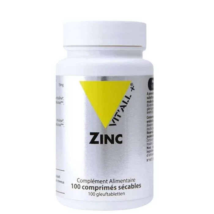 VITALL+ ZINC BISGLYCINATE COMPLEMENT ALIMENTAIRE 20MG BOITE DE 100 COMPRIMES