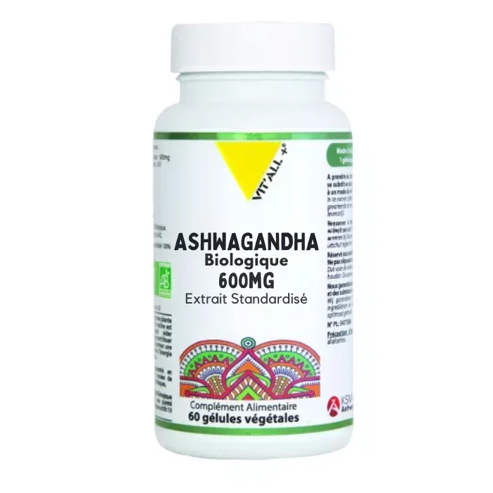 VITALL+ ASHWAGANDHA 600MG BOITE DE 60 CAPSULES