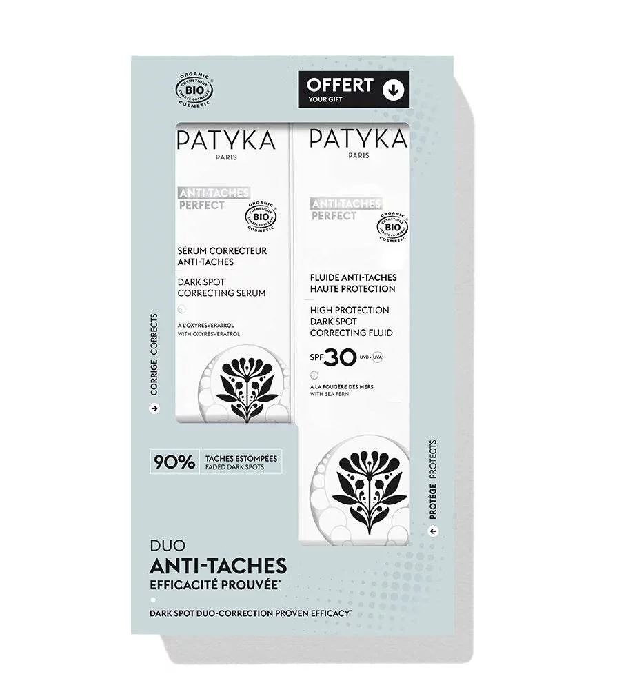 PATYKA COFFRET FLUIDE ANTI-TACHES HAUTE PROTECTION SPF30 40ML + SERUM CORRECTEUR ANTI-TACHES 30ML