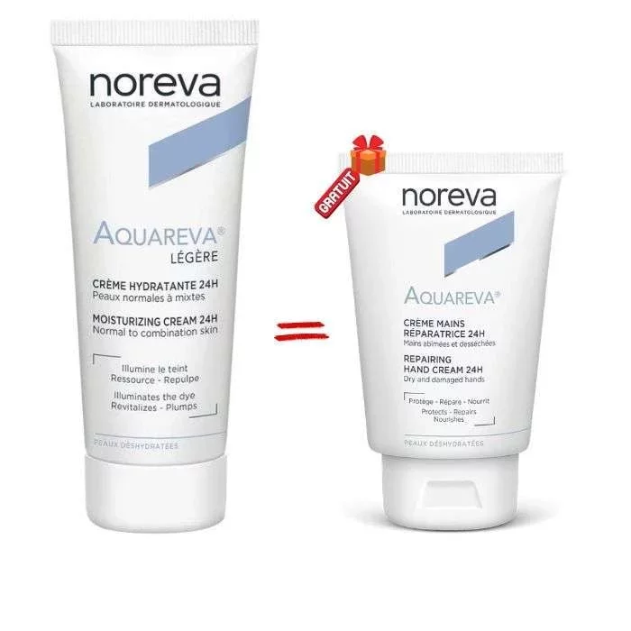 NOREVA AQUAREVA PACK CREME HYDRATANTE LEGERE 40ML + CREME MAINS REPARATRICE 50ML