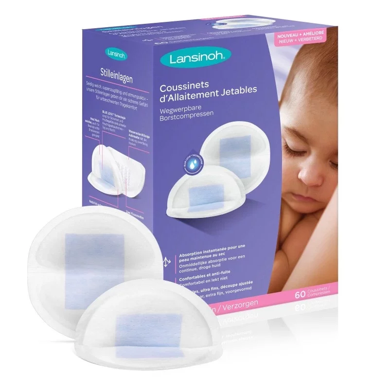 LANSINOH COUSSINETS D'ALLAITEMENT JETABLES BOITE DE 60