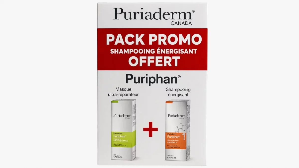 PURIADERM PACK PURIPHAN MASQUE ULTRA-REPARATEUR 200ML + PURIPHAN SHAMPOOING ENERGISSANT 200ML