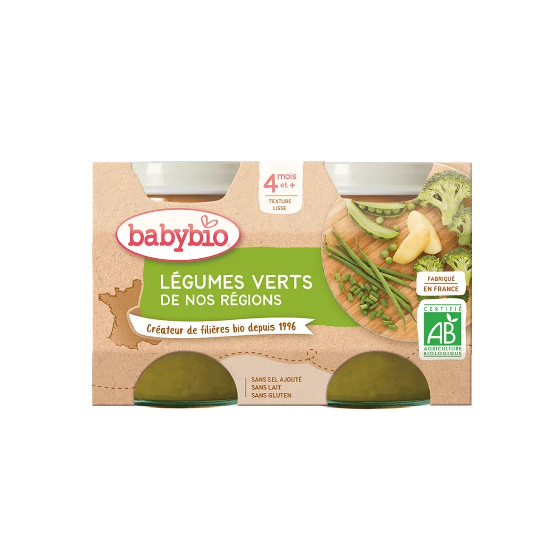 BABYBIO PETIT POT LEGUMES VERTS 2*130G