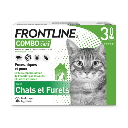 FRONTLINE COMBO SPOT ON CHAT BOITE DE 3 PIPETTES