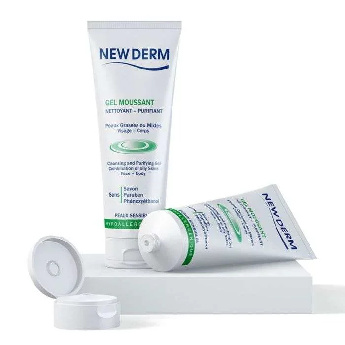 NEW DERM GEL MOUSSANT NETTOYANT PURIFIANT 250ML