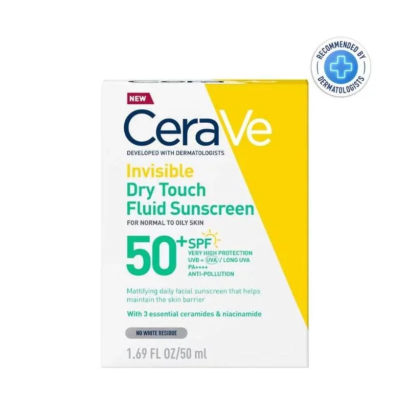 CERAVE FLUIDE INVISIBLE TOUCHER SEC SPF50 50ML