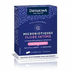 DIETAROMA PHILAROMAL MICROBIOTIQUES FLORE INTIME BOITE DE 20 GELULES