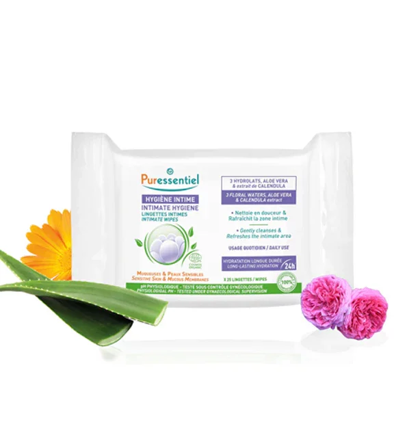 PURESSENTIEL LINGETTES INTIMES BOITE DE 25