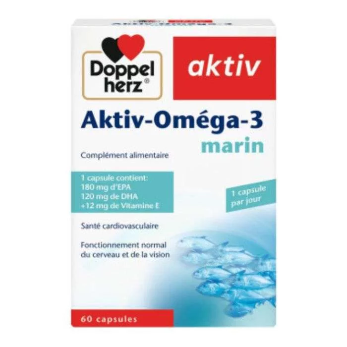 DOPPEL HERZ AKTIV OMEGA 3 BOITE DE 60 CAPSULES