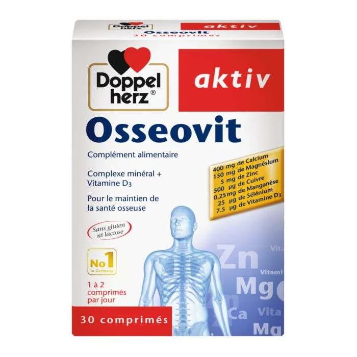 DOPPEL HERZ AKTIV OSSEOVIT BOITE DE 30 COMPRIMES