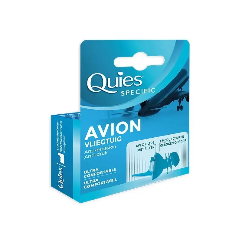 QUIES SPECIFIC AVION ANTI-PRESSION BOITRE DE 1 PAIRE REUTILISABLE