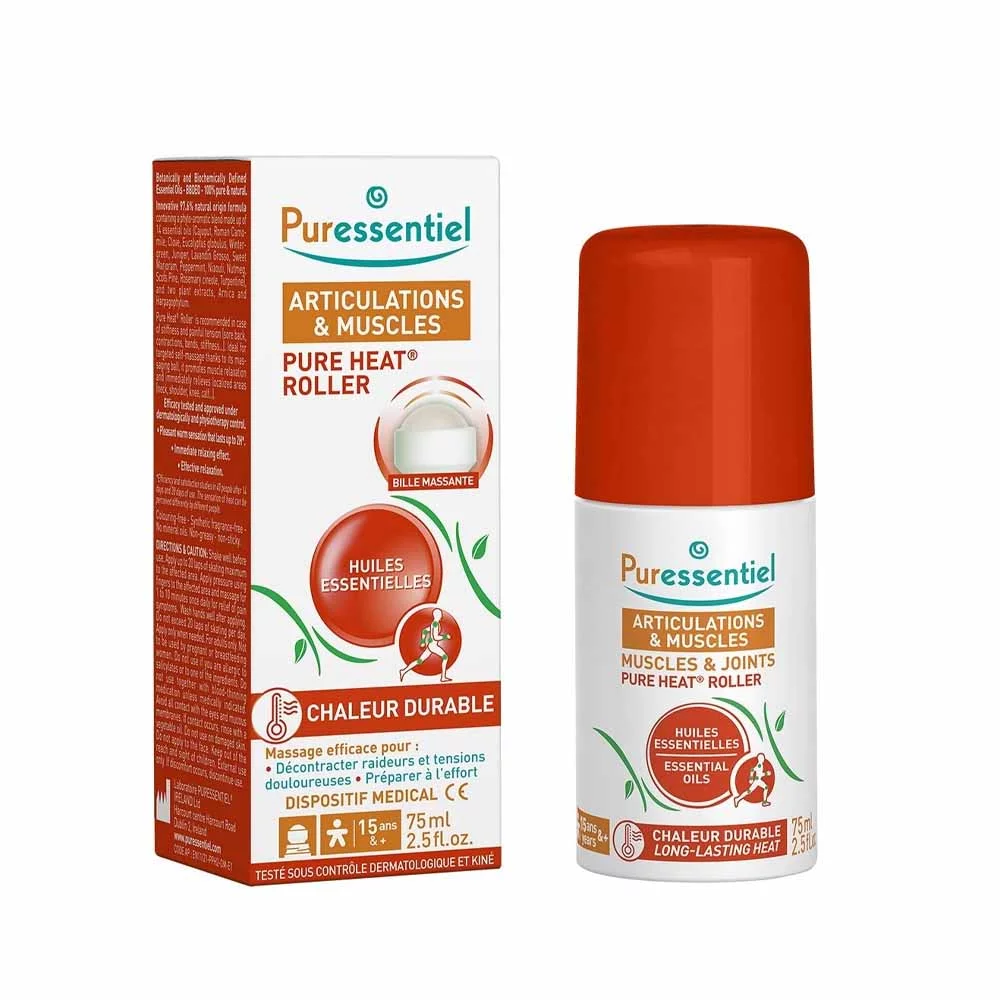 PURESSENTIEL ARTICULATIONS ET MUSCLES PURE HEAT ROLL-ON 75ML
