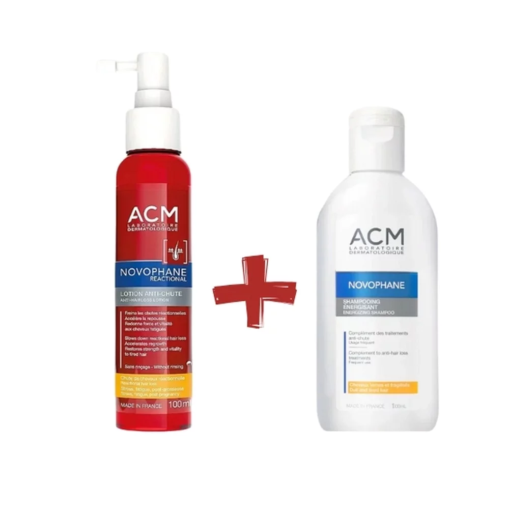 ACM NOVOPHANE PACK REACTIONAL LOTION ANTI-CHUTE 100ML + SHAMPOOING ENERGISANT 200ML OFFERT
