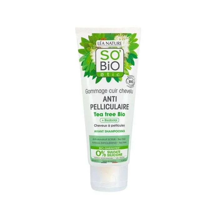 SO'BIO ETIC GOMMAGE CUIR CHEVELU ANTI-PELLICULAIRE TEA TREE BIO 200ML
