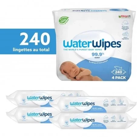 WATERWIPES PACK 3 + 1 GRATUIT B240
