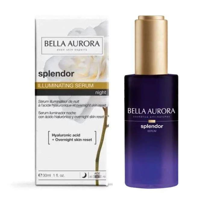 BELLA AURORA SPLENDOR SERUM ILLUMINATEUR DE NUIT A L'ACIDE HYALURONIQUE 30ML