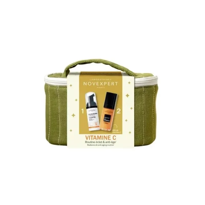 NOVEXPERT PACK BOOSTER À LA VITAMINE C 30ML + FLASH ECLAT MOUSSE NETTOYANTE 40ML
