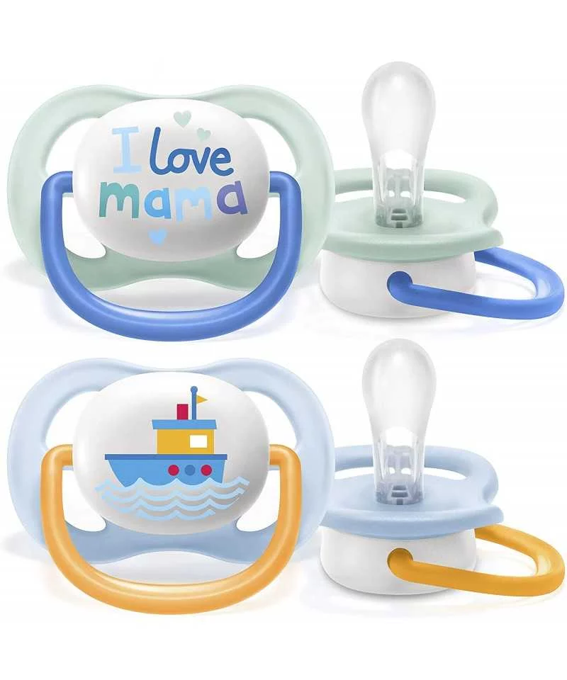 AVENT SUCETTE ULTRA AIR HAPPY LOVE MAMA 0-6MOIS BOITE DE 2 REFERENCE SCF080/01