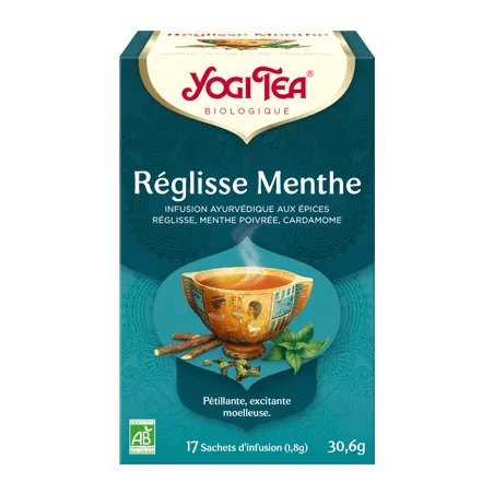 YOGI TEA RÉGLISSE MENTHE BOITE DE 17 SACHETS