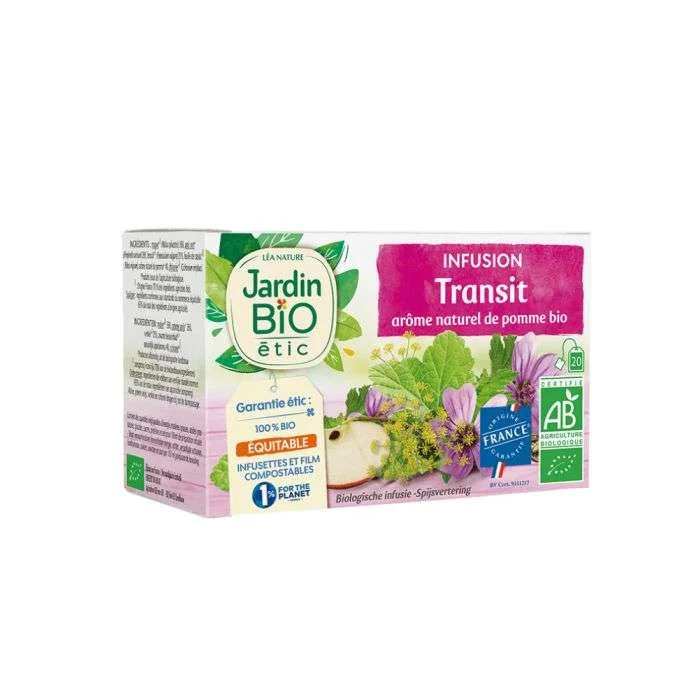 LEA NATURE JARDIN BIO INFUSION TRANSIT SAVEUR POMME BOITE DE 20 SACHETS